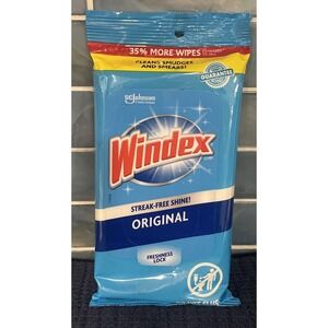 WINDEX Original Glass &‎ Surface Wipes 38 Count Pack Windows Streak Free Shine
